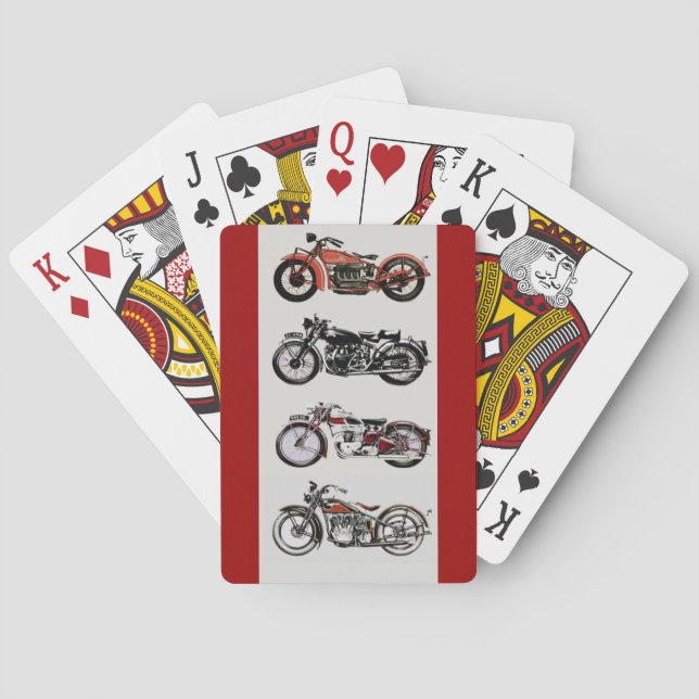 VINTAGE MOTORCYCLES  PLAYING CARDS (Back)