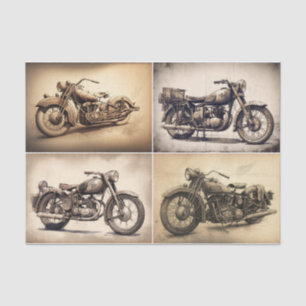 Vintage Motorcycles Tissue Paper
