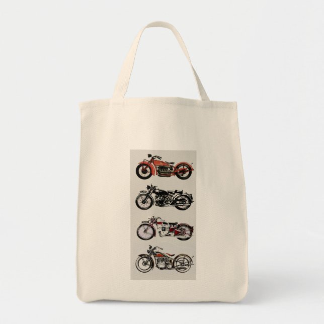 VINTAGE MOTORCYCLES TOTE BAG (Front)