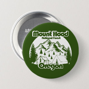 Vintage Mount Hood National Forest 3 Inch Round Button