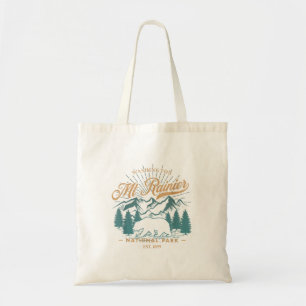 Vintage Mount Rainier National Park Bear Hiking Ca Tote Bag
