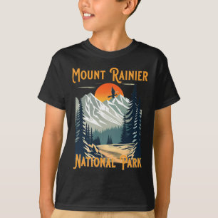 Vintage Mount Rainier National Park Souvenir Hikin T-Shirt