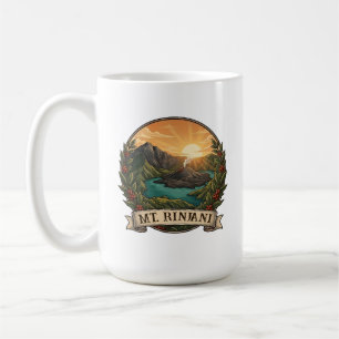 Vintage Mount Rinjani Indonesia Volcano Retro Coffee Mug