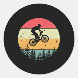 Vintage Mountain Bike-retro Downhill Biking  Classic Round Sticker