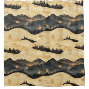 Vintage Mountain Clouds Landscape (1)