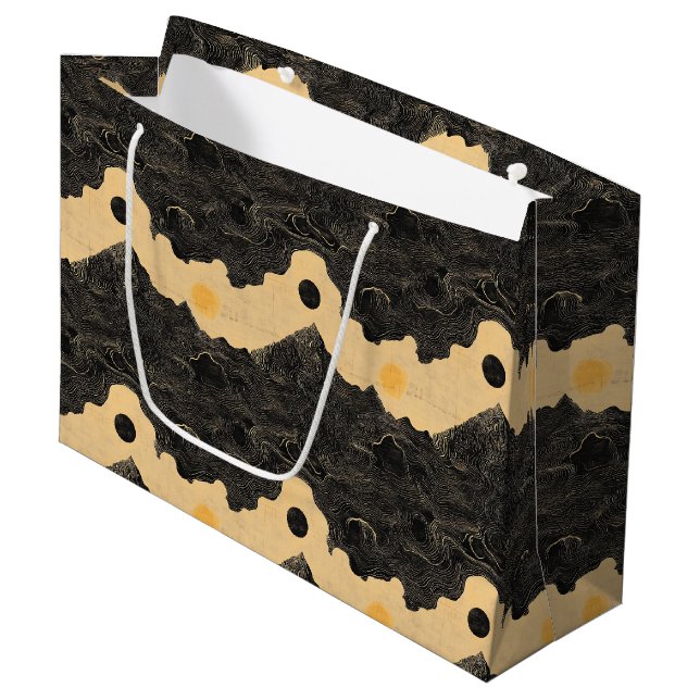 Vintage Mountain Clouds Landscape (4) Large Gift Bag (Front Angled)