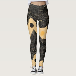 Vintage Mountain Clouds Landscape (4) Leggings