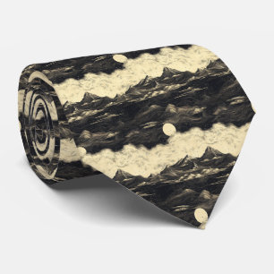 Vintage Mountain Clouds Landscape (5) Tie