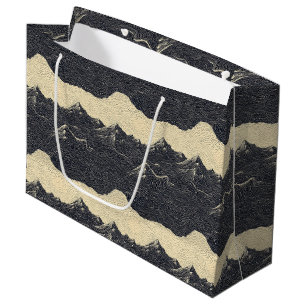 Vintage Mountain Clouds Landscape (6) Large Gift Bag