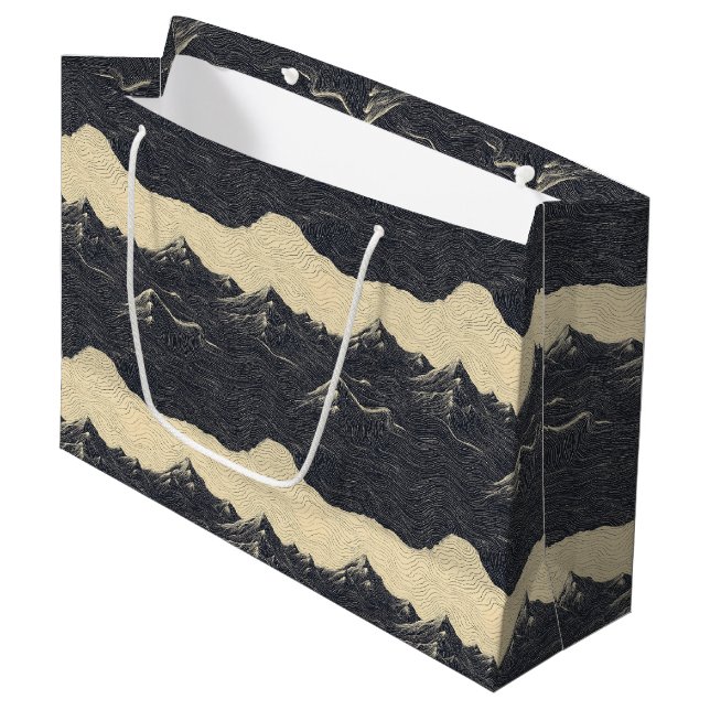 Vintage Mountain Clouds Landscape (6) Large Gift Bag (Front Angled)