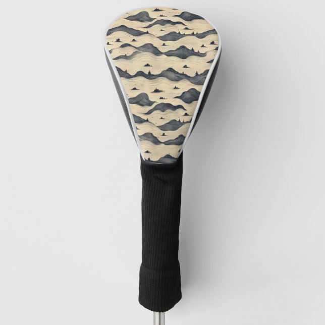 Vintage Mountain Clouds Landscape (8) Golf Head Cover (Front)