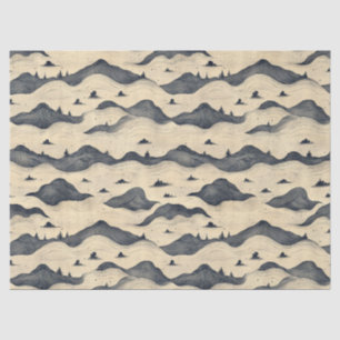 Vintage Mountain Clouds Landscape (8) Tissue Paper