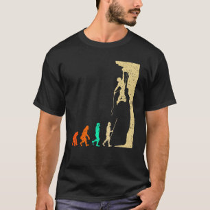 Vintage Mountaineer Climbing Bouldering Motif T-Shirt