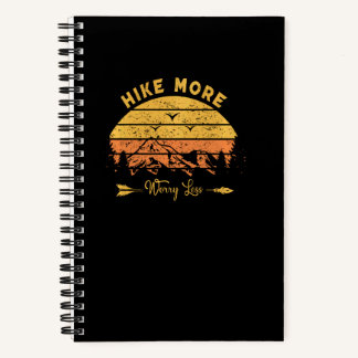 Vintage Mountains Outdoor Hiking Camping Pul Notebook