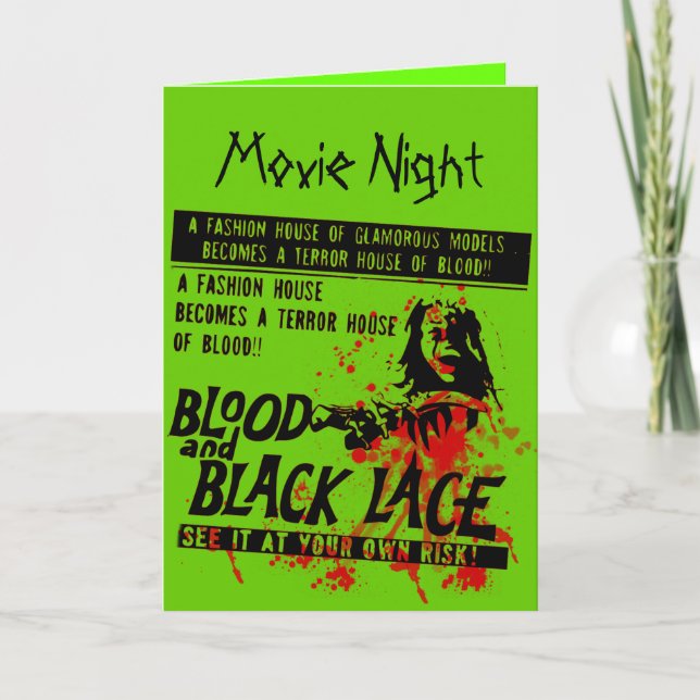 Vintage Move Night Invitation (Front)