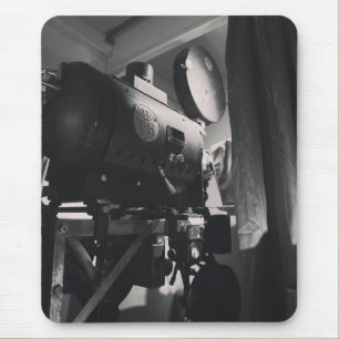 Vintage Movie Camera Photographic Print Mouse Pad
