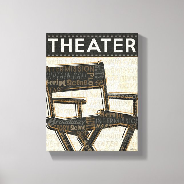 Vintage Movie Chair Canvas Print (Front)