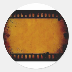 vintage movie film stripe classic round sticker
