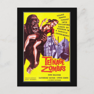 Vintage movie horror - postcard