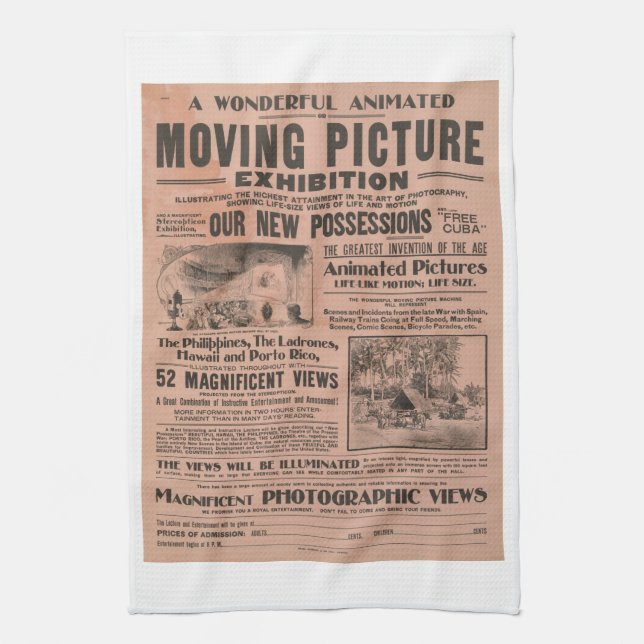 Vintage Movie Poster Kitchen Towel (Vertical)