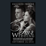 Vintage Movie Poster Wedding Photo Template<br><div class="desc">OUR FAIR WEDDING -- Vintage Black and White romantic movie poster template. Create your own beautiful keepsake movie posters -- starring you and your beloved on the happiest day of your life! This elegant vintage design is ideally suited for formal and traditional style weddings. To achieve the most dramatic effect...</div>