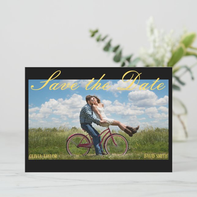 Vintage Movie Poster Wedding Save the Date Invitation (Standing Front)