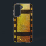 Vintage movie reel film black gold samsung galaxy case<br><div class="desc">Vintage movie reel film in colours of amber,  gold and black. For anyone who loves classic movies,  vintage theatre,  black and white movies or anything vintage.</div>