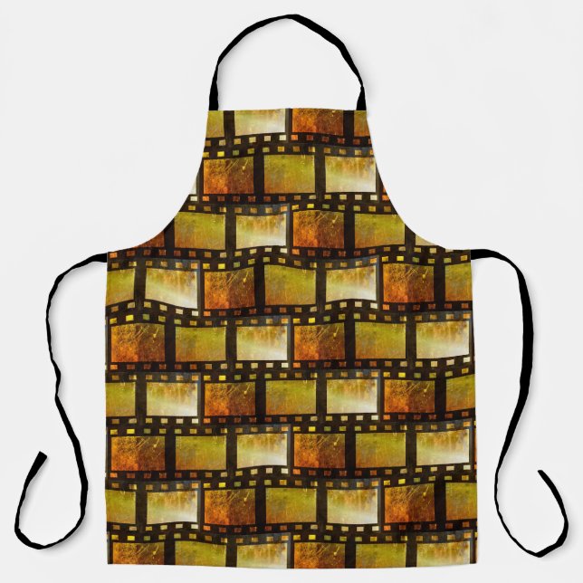 Vintage movie reel film theatre classic apron (Front)