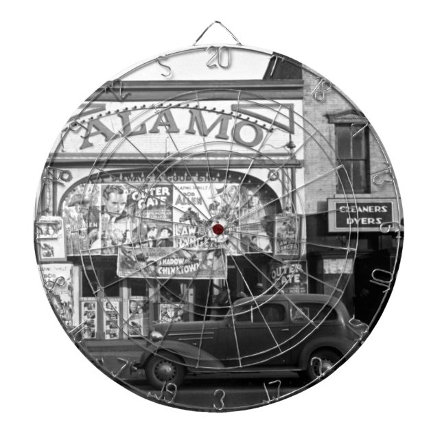 Vintage Movie Theatre Dartboard (Front)