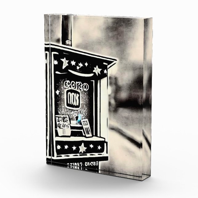 Vintage Movie Theatre Ticket Booth Photo Block (Right)