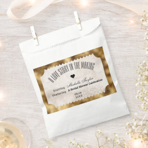 Vintage Movie Ticket Bridal Date Night Ideas Favour Bag