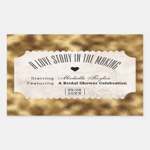Vintage Movie Ticket Bridal Date Night Ideas Sticker
