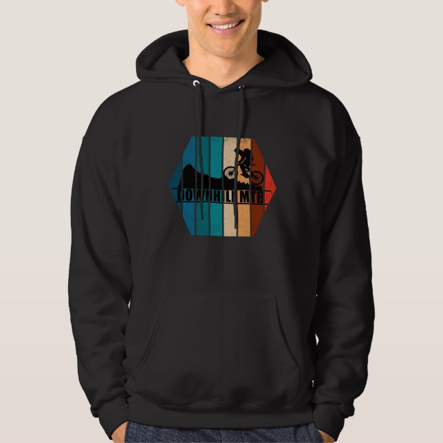 Vintage Mtb Downhill Mountain Biking Hoodie (Front)