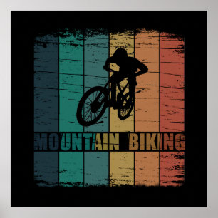 Vintage Mtb Downhill Mountain Biking Poster