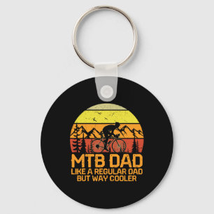 Vintage Mtb Mountain Bike Dad Cycling Biking Downh Keychain