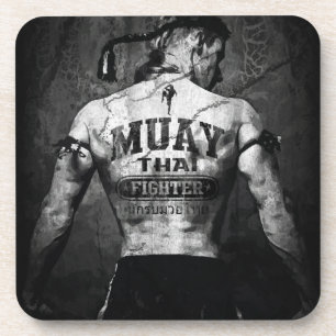 Vintage Muay Thai Fighter Coaster