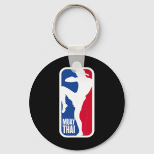 Vintage Muay Thai Fighter Mma Street Fight Kickbox Keychain