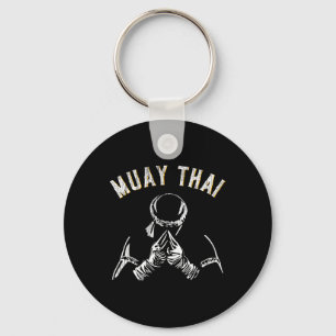 Vintage Muay Thai Training Mma Kickboxing  Keychain