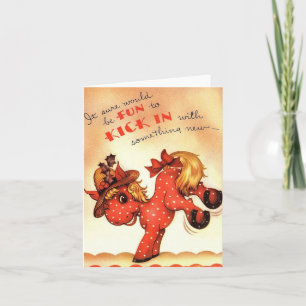Vintage Mule Kick Holiday Card