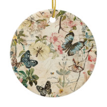 Vintage Multi Butterflies and Flowers