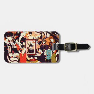Vintage Multi Human Character Humour Party Luggage Tag