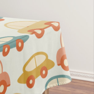 Vintage Multicolor Cars Pattern   Tablecloth