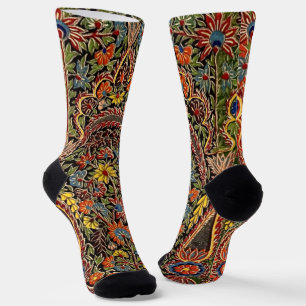 Vintage Multicolored Floral Pattern Socks
