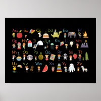 Vintage Multicultural Around the World Alphabet