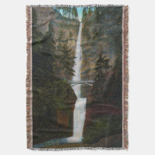 Vintage Multnomah Falls Oregon Jeu de couverture