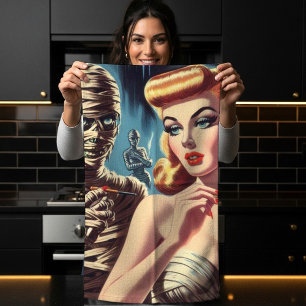 Vintage Mummy Girl Kitchen Towel