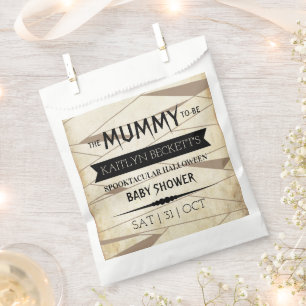 Vintage Mummy To Be   Halloween Baby Shower Favour Bag