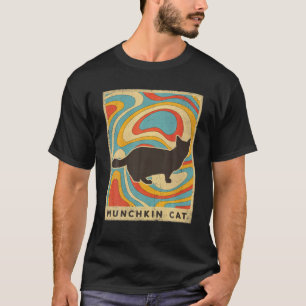 Vintage Munchkin Cat Lover Animal Retro Style T-Shirt
