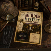 Vintage Murder Mystery Dinner Party Invitation