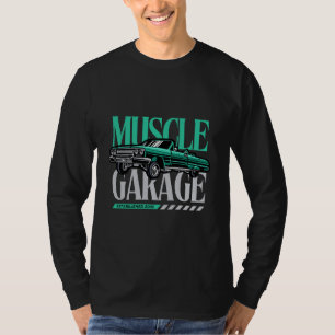 Vintage Muscle Car Garage - Classic Automotive  T-Shirt